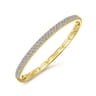14K Yellow Gold Diamond Pave Bangle - 2.89 ct