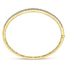 14K Yellow Gold Diamond Pave Bangle - 2.89 ct