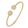 14K Yellow Gold Diamond Pave Bujukan Bangle - 0.35 ct