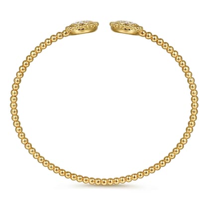 14K Yellow Gold Diamond Pave Bujukan Bangle