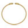 14K Yellow Gold Diamond Pave Bujukan Bangle - 0.35 ct