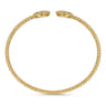 14K Yellow Gold Diamond Pave Bujukan Bangle - 0.35 ct