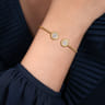 14K Yellow Gold Diamond Pave Bujukan Bangle - 0.35 ct