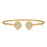 14K Yellow Gold Diamond Pave Bujukan Bangle - 0.35 ct