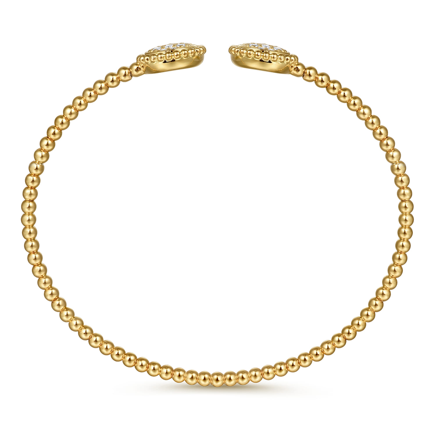 14K Yellow Gold Diamond Pave Bujukan Bangle - 0.35 ct - Shot 3