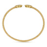 14K Yellow Gold Diamond Pave Bujukan Bangle - 0.35 ct