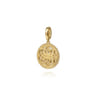 14K Yellow Gold Diamond Pave Bujukan Medallion Pendant in size 18mm With Detachable Bail - 0.8 ct