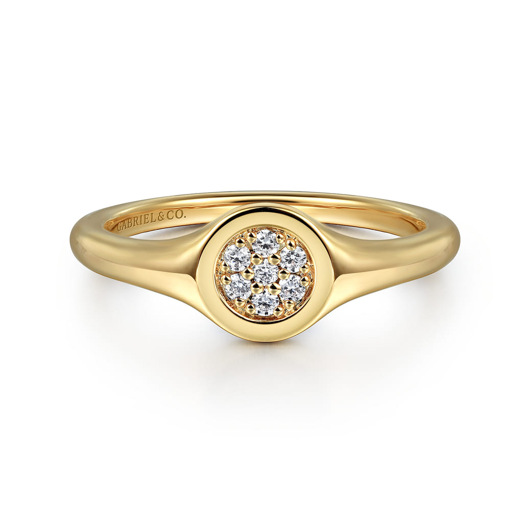 14k Yellow Gold Signet Contemporary [Ring SKU LR52496Y45JJ
