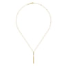 14K Yellow Gold Diamond Pendant Drop Necklace - 0.03 ct
