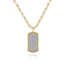 14K Yellow Gold Diamond Pendant Necklace - 0.7 ct
