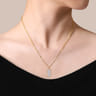 14K Yellow Gold Diamond Pendant Necklace - 0.7 ct