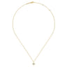 14K Yellow Gold Diamond Pendant Necklace - 0.12 ct