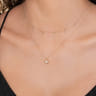 14K Yellow Gold Diamond Pendant Necklace - 0.12 ct