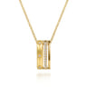 14K Yellow Gold Diamond Pendant Necklace - 0.09 ct
