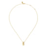 14K Yellow Gold Diamond Pendant Necklace - 0.09 ct