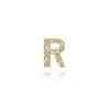 14K Yellow Gold Diamond R Initial Locket Charm - 0.05 ct