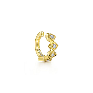 14K-Yellow-Gold-Diamond-Rhombus-Pattern-Single-Cuff-Earring1