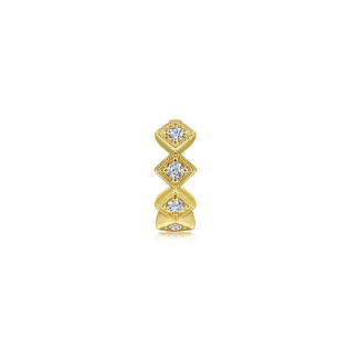 14K-Yellow-Gold-Diamond-Rhombus-Pattern-Single-Cuff-Earring2