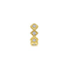 14K Yellow Gold Diamond Rhombus Pattern Single Cuff Earring - 0.15 ct