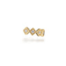 14K Yellow Gold Diamond Rhombus Pattern Single Cuff Earring - 0.15 ct