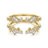 Enhancer Wedding Ring in 14k Yellow Gold with Round Natural Diamond at Gabriel & Co.