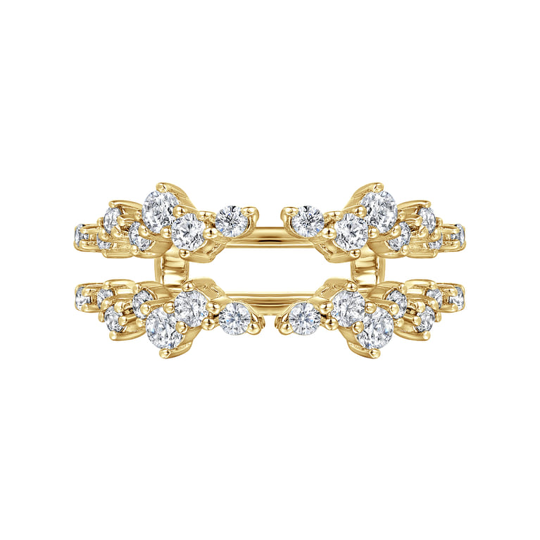 Enhancer Wedding Ring in 14k Yellow Gold with Round Natural Diamond at Gabriel & Co. - Shot 5