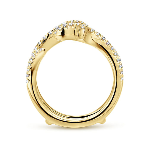 14K Yellow Gold Diamond Ring Enhancer - 0.4 ct - Shot 2