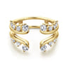 Enhancer Wedding Ring in 14k Yellow Gold with Round Natural Diamond at Gabriel & Co.