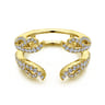 Enhancer Wedding Ring in 14k Yellow Gold with Round Natural Diamond at Gabriel & Co.
