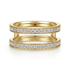 14K Yellow Gold Diamond Ring Enhancer