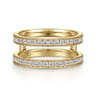 Enhancer Wedding Ring in 14k Yellow Gold with Round Natural Diamond at Gabriel & Co.