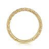 14K Yellow Gold Diamond Rope Stackable Ladies Ring - 0.4 ct