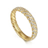 14K Yellow Gold Diamond Rope Stackable Ladies Ring - 0.4 ct