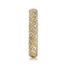 14K Yellow Gold Diamond Rope Stackable Ladies Ring - 0.4 ct