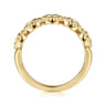 14K Yellow Gold Diamond Round Shape Bujukan Stackable Ring - 0.2 ct