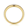 14K Yellow Gold Diamond Signet Ring - 0.02 ct