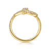 14K Yellow Gold Diamond Snake Ladies Ring - 0.53 ct
