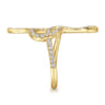 14K Yellow Gold Diamond Snake Ladies Ring - 0.53 ct