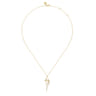 14K Yellow Gold Diamond Spike Bypass Drop Necklace - 0.35 ct