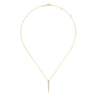 14K Yellow Gold Diamond Spike Pendant Drop Necklace - 0.31 ct
