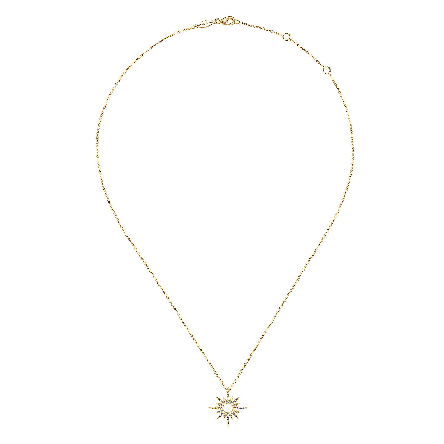14k Yellow Gold Pendant Lusso Necklace. SKU: NK6766Y45JJ