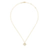 14K Yellow Gold Diamond Spike Starburst Pendant Diamond Necklace - 0.14 ct