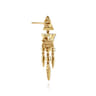 14K Yellow Gold Diamond Spike Triangle Chandelier Stud Earrings - 0.6 ct