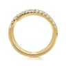 14K Yellow Gold Diamond Spikes Wrap Ladies Ring - 0.75 ct