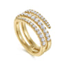 14K Yellow Gold Diamond Spikes Wrap Ladies Ring - 0.75 ct