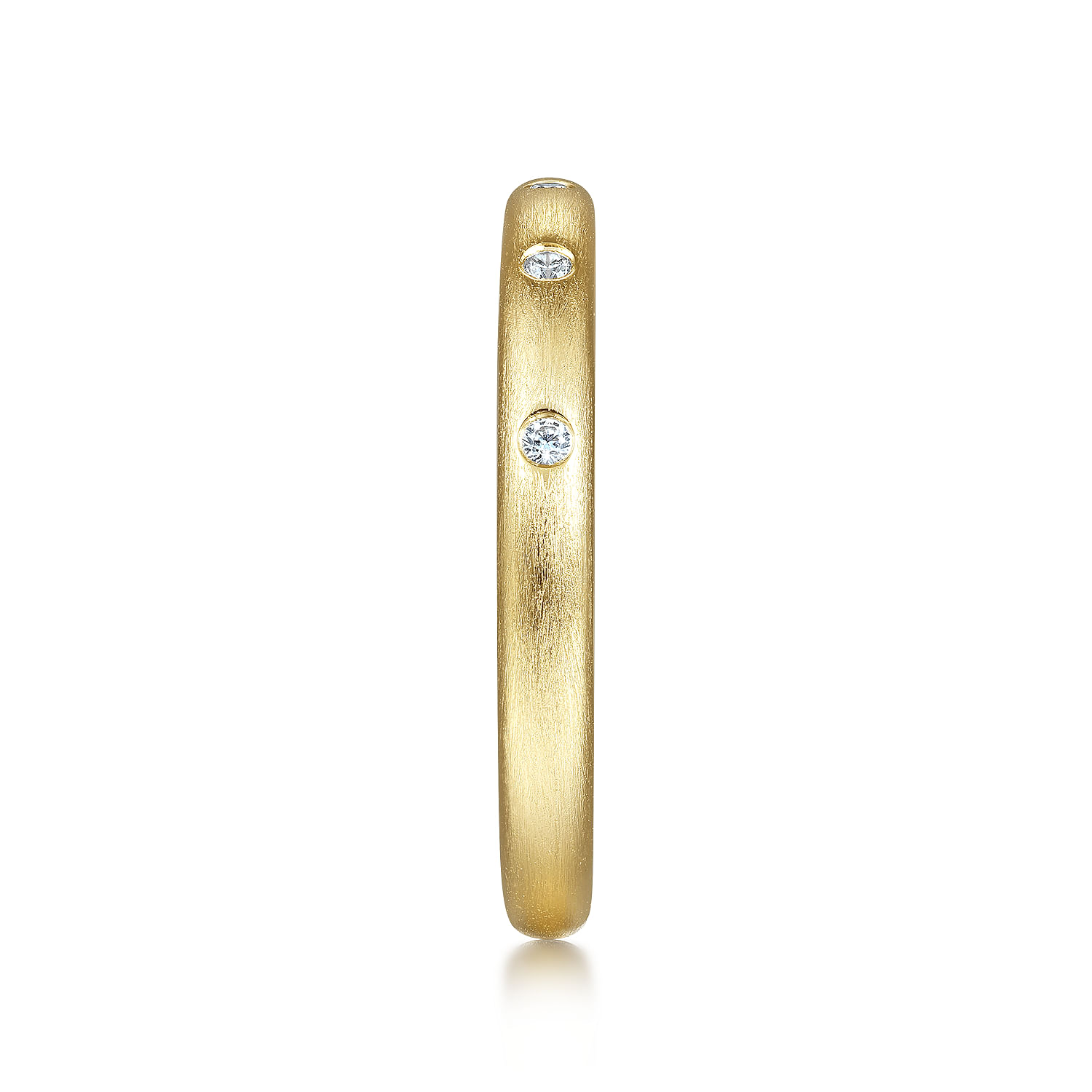 14K Yellow Gold Diamond Stackable Ladies Ring