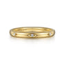 14K Yellow Gold Diamond Stackable Ring 0.02ct - 0.02 ct