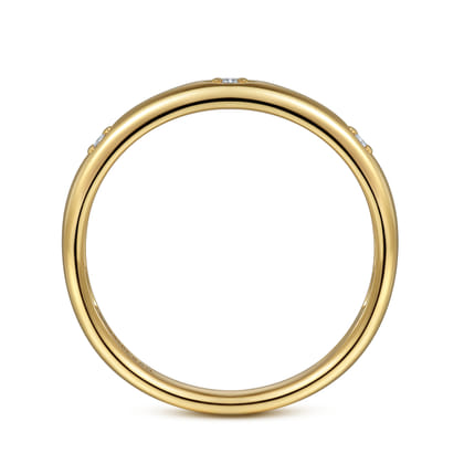 14K Yellow Gold Diamond Stackable Ring 0.02ct