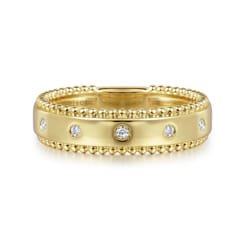 14K Yellow Gold Diamond Stackable Ring 0.04ct-Bujukan