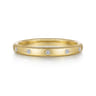 14K Yellow Gold Diamond Stackable Ring 0.04ct - 0.04 ct